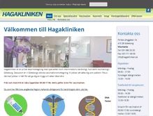 Tablet Screenshot of hagakliniken.se